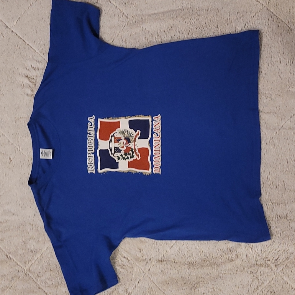 Dominican Republic large blue t-shirt